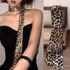 100x4CM American Retro Leopard Print Long Scarf Tie Multifunction Hair Band Bags Handle Decoration Long Scarfs for Women Girls