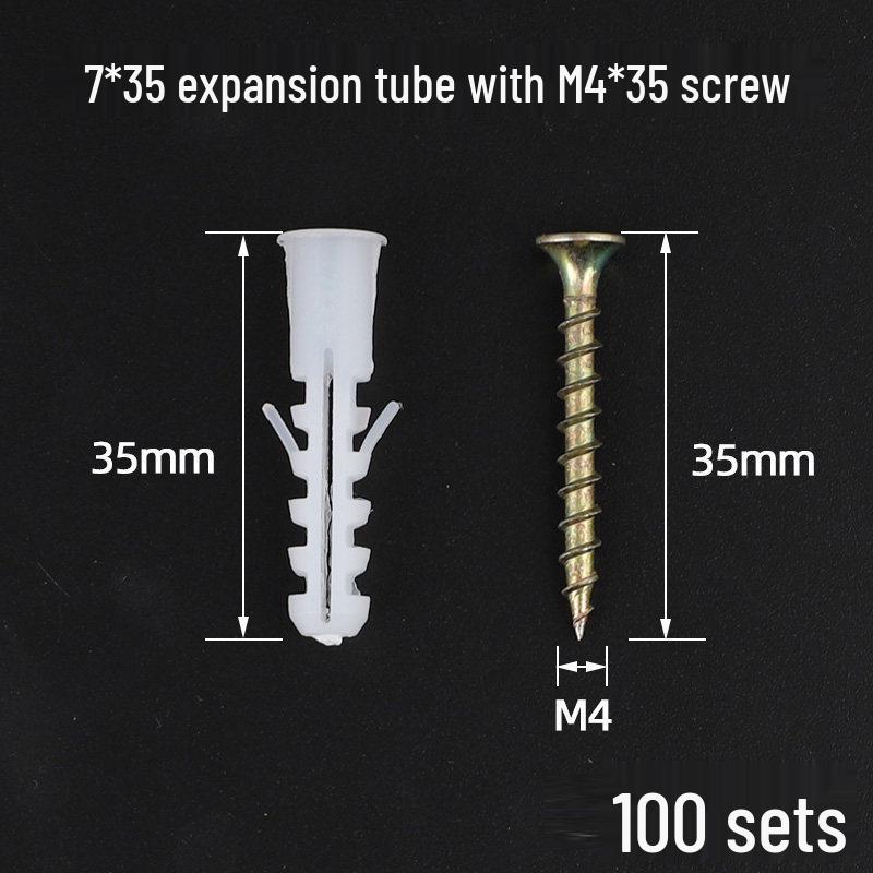 Plastic Expansion Tube Set with Screws and Rubber Plugs (5-12mm)