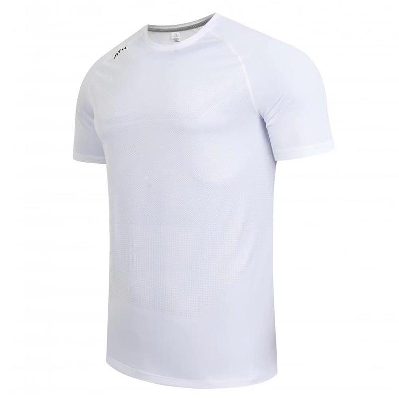 Men's 2024 Summer Quick-Dry Short Sleeve Sports Top - Round Neck, Loose Fit, Casual Fitness Running Tee