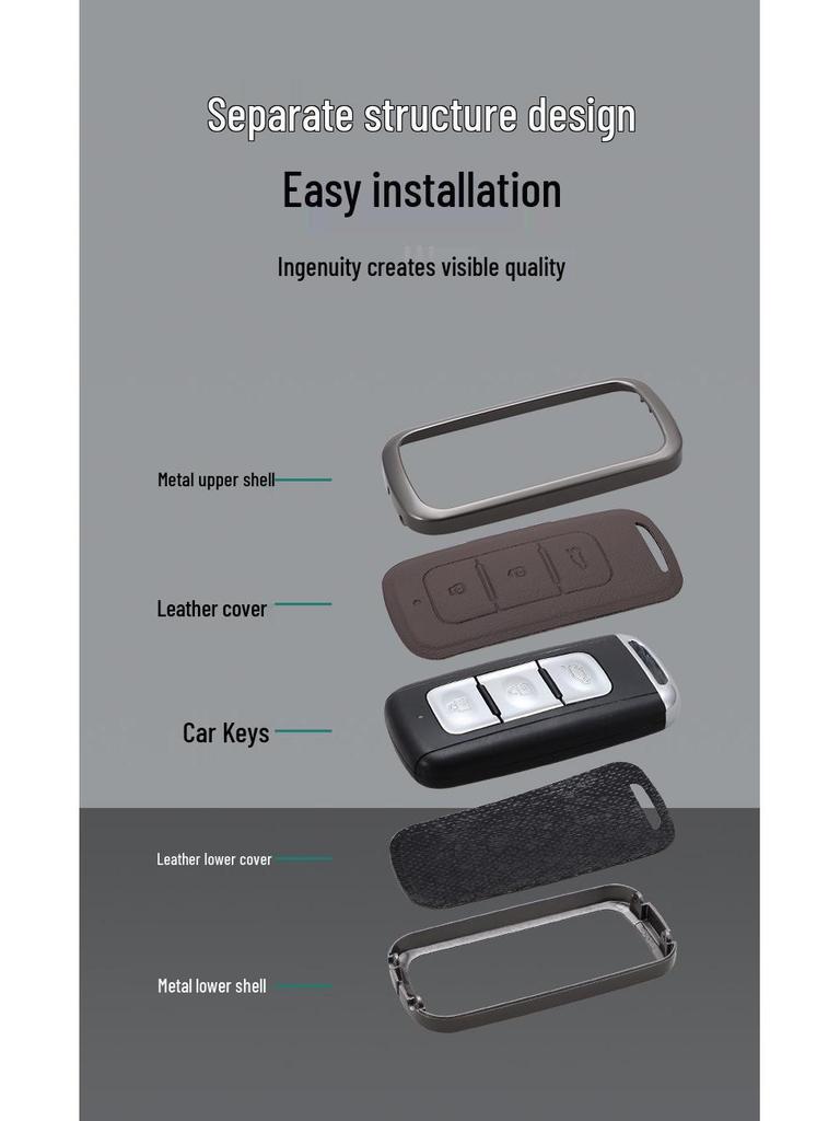 Fits Dongfeng Fengshen AX7/AX3/AX4/AX5 and Fengdu MX5/A30 Key Fob Shell