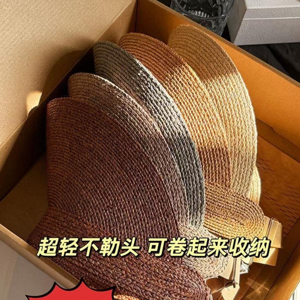 Lafite empty top hat women's summer eaves sun protection sun hat outdoor travel can be folded and stored straw sun hat