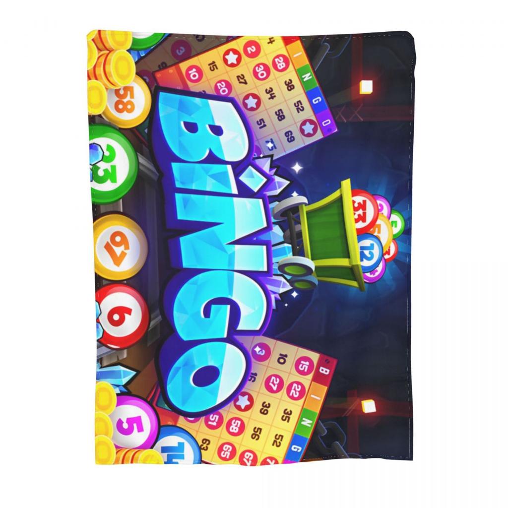 Coperte Divertenti per Gioco del Bingo Stampa in Pile Traspiranti Leggere Coperte da Lancio per Letto Copriletto da Esterno