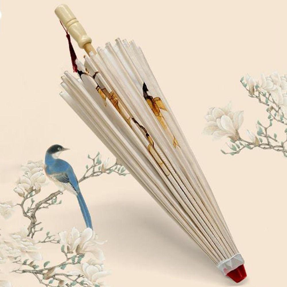 Bamboo Oil Paper Umbrella Chinese Style Hanfu Umbrella Ancient Dance Umbrella  Hotel Ceiling