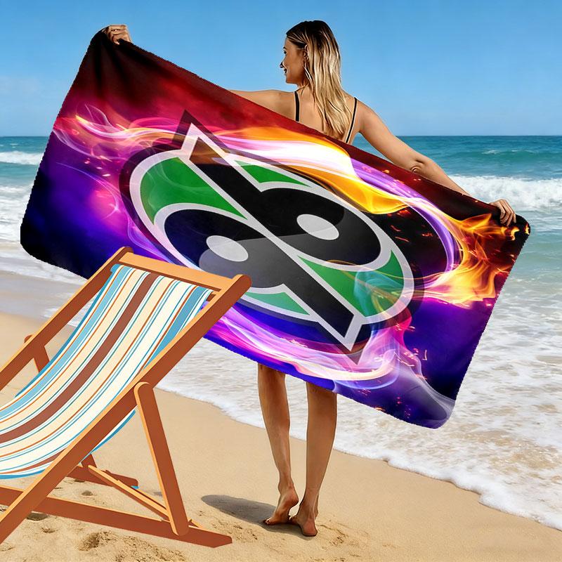 Hannover Legacy Print Beach Towel, Large Soft Quick Dry Towel for Beach Camping Swimming