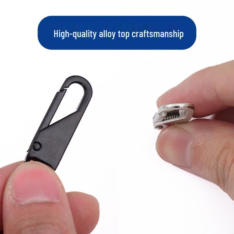 Tool-Free Removable Alloy Zipper Pull Tab for Bags, Backpacks, Jackets, and Clothes