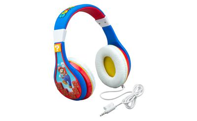 eKids Super Mario Headphones for Kids, Earphones, Music, Kids, Mario Characters, Volume Limiter, KIDdesigns