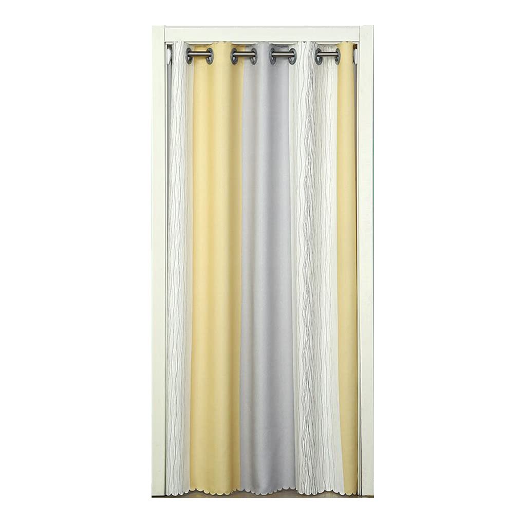 

Nordic Striped Yellow Mixed Color 120cm Wide x 180cm Accordion Room Thermal Heat Accordion Staircase Privacy Cold Air Solid Fitting Dressing lzzkai