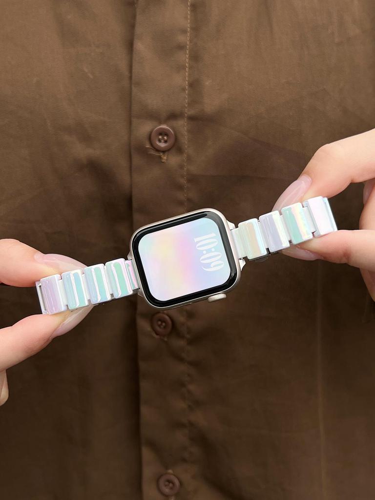 Compatible with Apple Watch S11: New Summer Strap - Resin & Silicone S10/S9 Bands with a Premium Feel