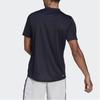 Adidas Solid Color Casual Comfort Quick-Dry Round Neck Short-Sleeved T-Shirt Men Tops Legend-Ink-Blue White GM2097