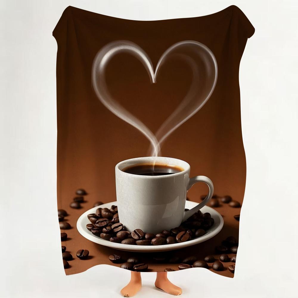 Poster C Creative C Coffee P Poster Throw Flannel Throw Blanket Suitable for Sofa Living Room Bedroom