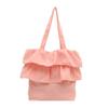 2025 Korean Version of the New Skirt Wrinkled Large-capacity Tote Bag Lazy Style Casual Simple Canvas Bag Bag