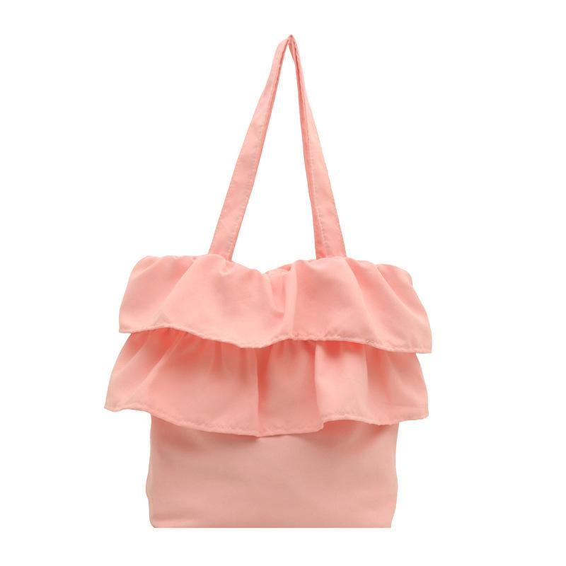 2025 Korean Version of the New Skirt Wrinkled Large-capacity Tote Bag Lazy Style Casual Simple Canvas Bag Bag
