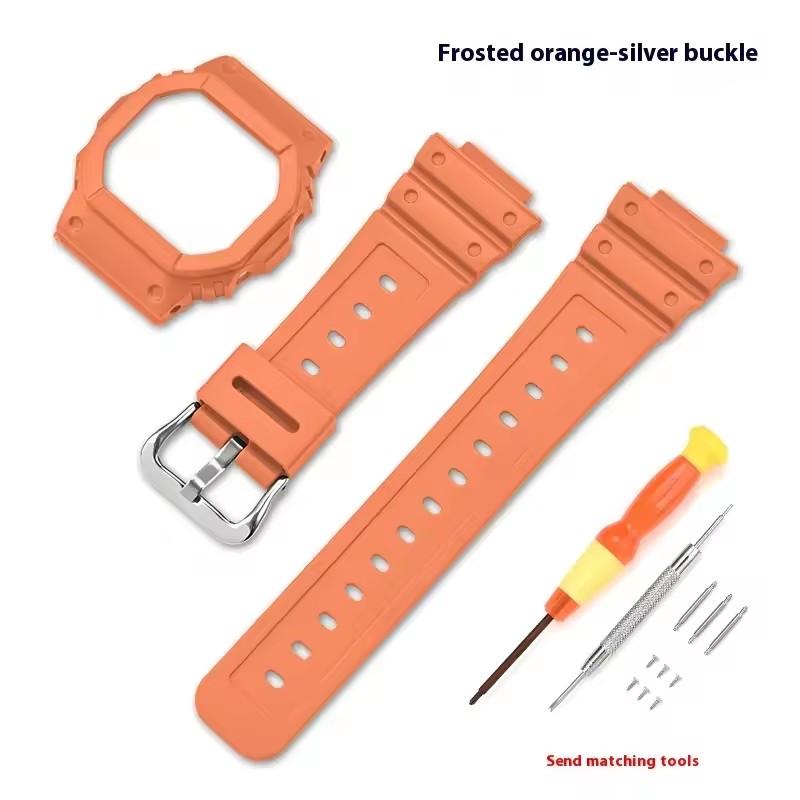 Rubber Resin Strap Case for Casio G-Shock DW-5600 GW-M5610 GW-B5600 G-5600 Men Women Replacement Bracelet Watch Accessories Band