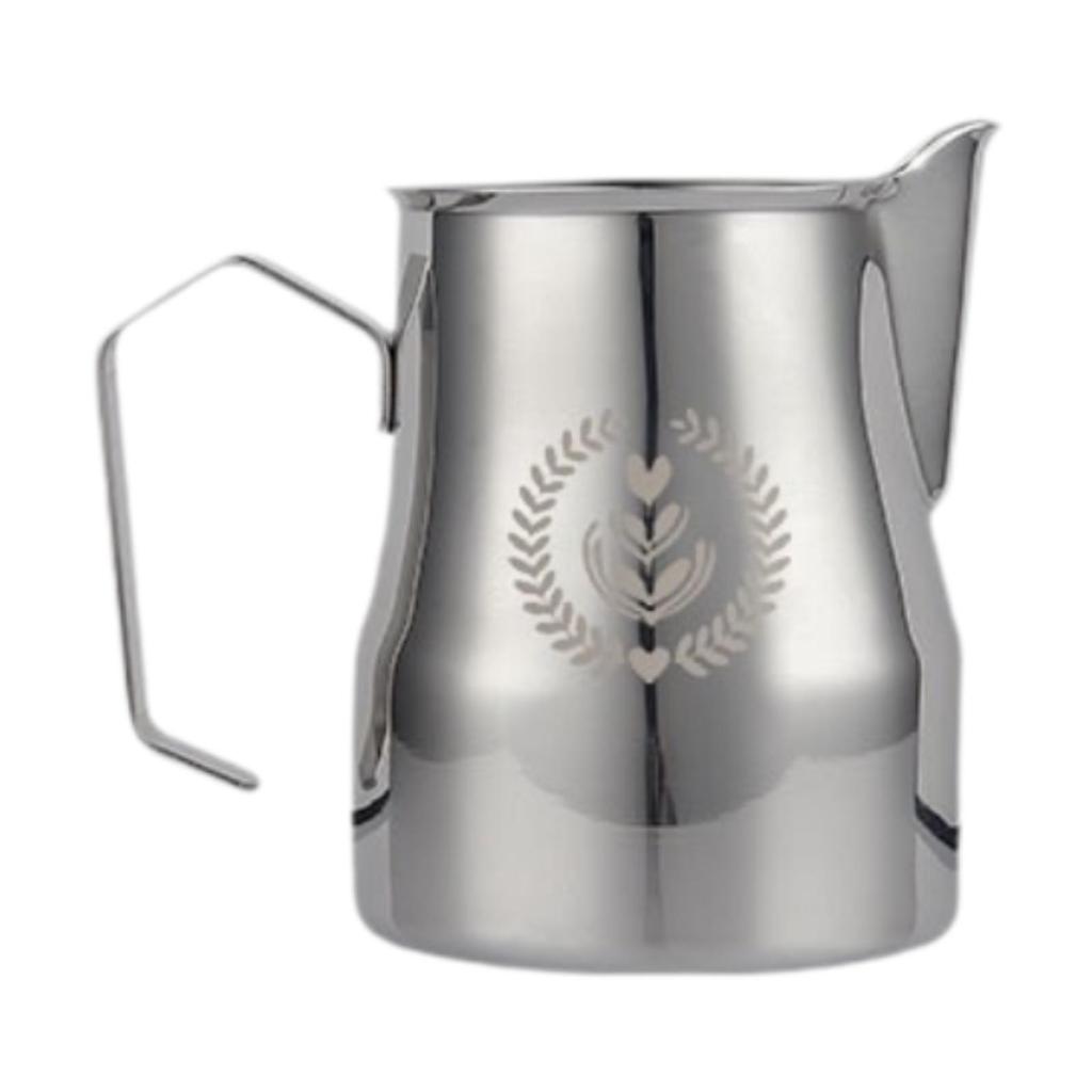 Milk Frothing Pitcher Coffee Maker Stainless Steel Latte Art Tool 350 ml for Hot Chocolate Lattes Cappuccino Coffee Matcha