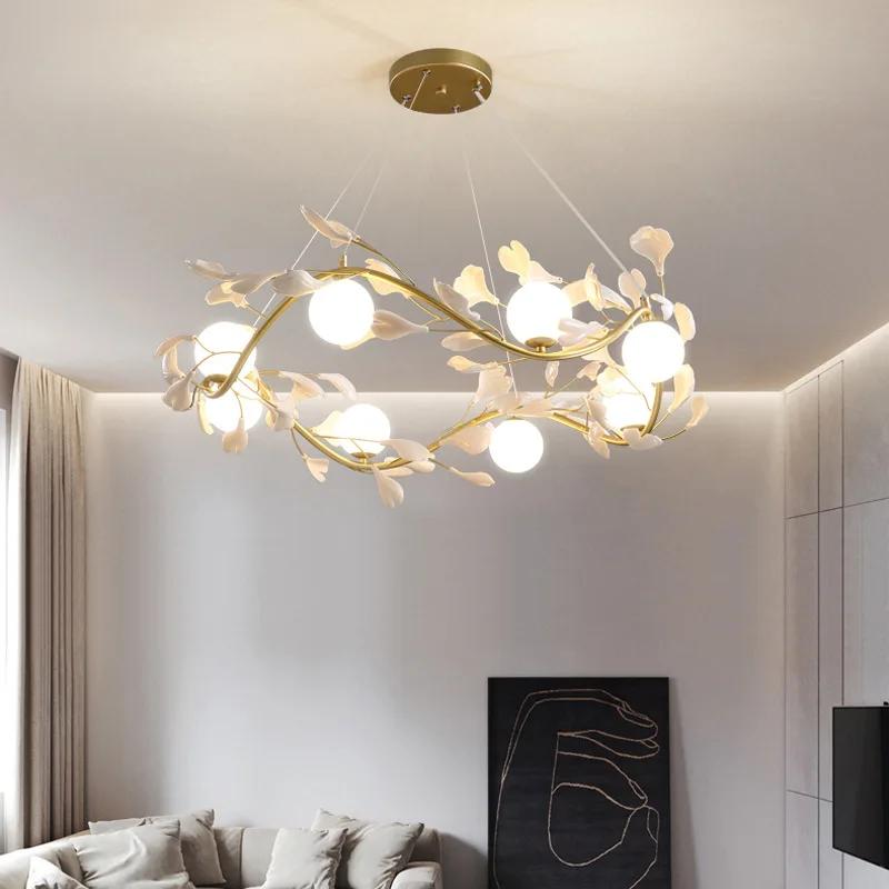 2024 New Pendant Spherical Glass Ceiling Pendant Lights LED Lights Pigment Home Lights Remote Control Kitchen