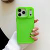 Fashion Fluorescent Candy Color Hide Lens Stand Phone Case For iPhone 17 Air 16 E 15 14 13 Pro Max Plus Bracket Anti-fall Cover