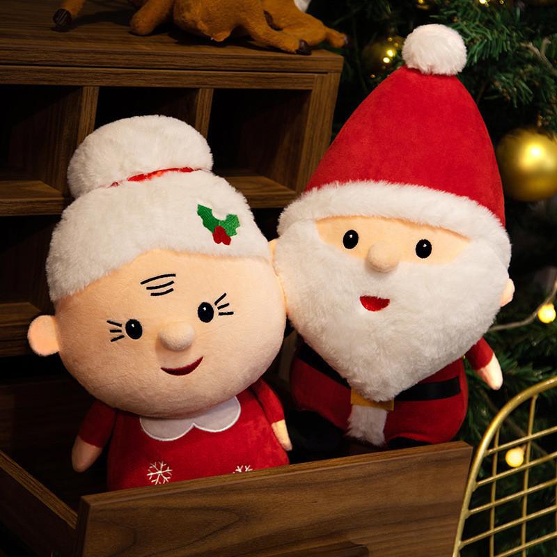 Christmas Reindeer Santa Claus Snowman Plush Doll With Soft Short Plush For Holiday Decor And Gift Giving