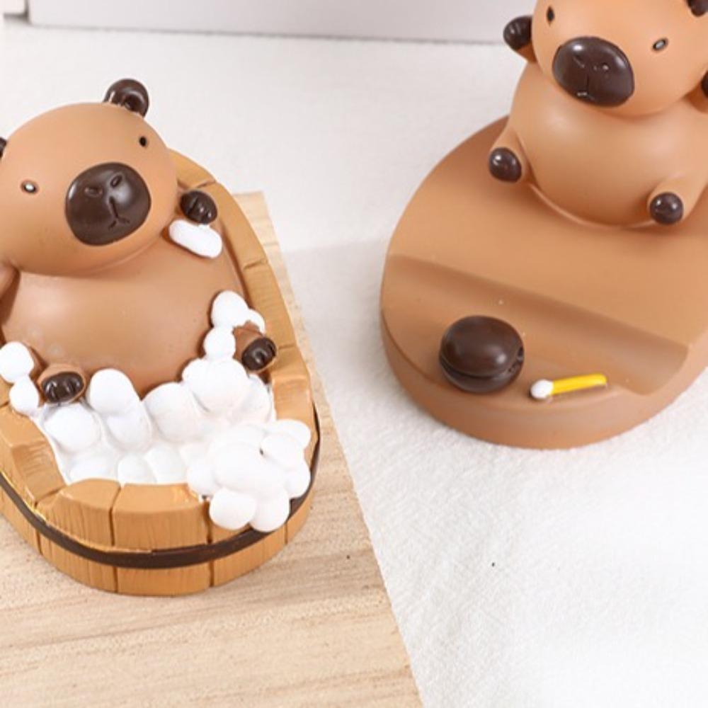 Support Capybara Mobile Phone Stand Figure Model Capybara Cell Phone Bracket  Small Gifts