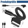 SCART To HDMI Converter HD 720P/1080P Switch Video Audio Converter Adapterwith Cable Scart In HDMI Out  for HDTV DVD Black