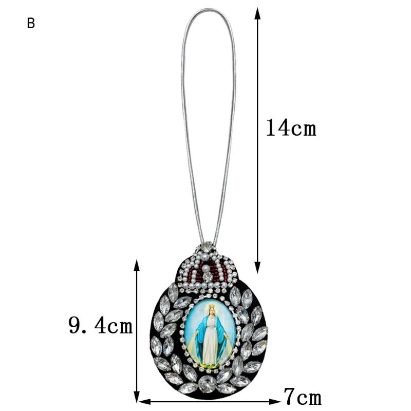 

3D Стеклянный Кулон Богоматерь Мария Аксессуары для Шнурка Украшение для Сумки Шнурок Бисероплетение Подвеска для Автомобиля Аппликация Декор