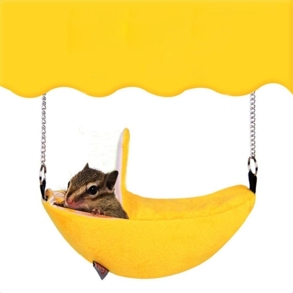 New Soft and plush, cozy and comfortable Banana Hammock Cage House Nest for Small Pets - Adorable, inviting space for cuddling w