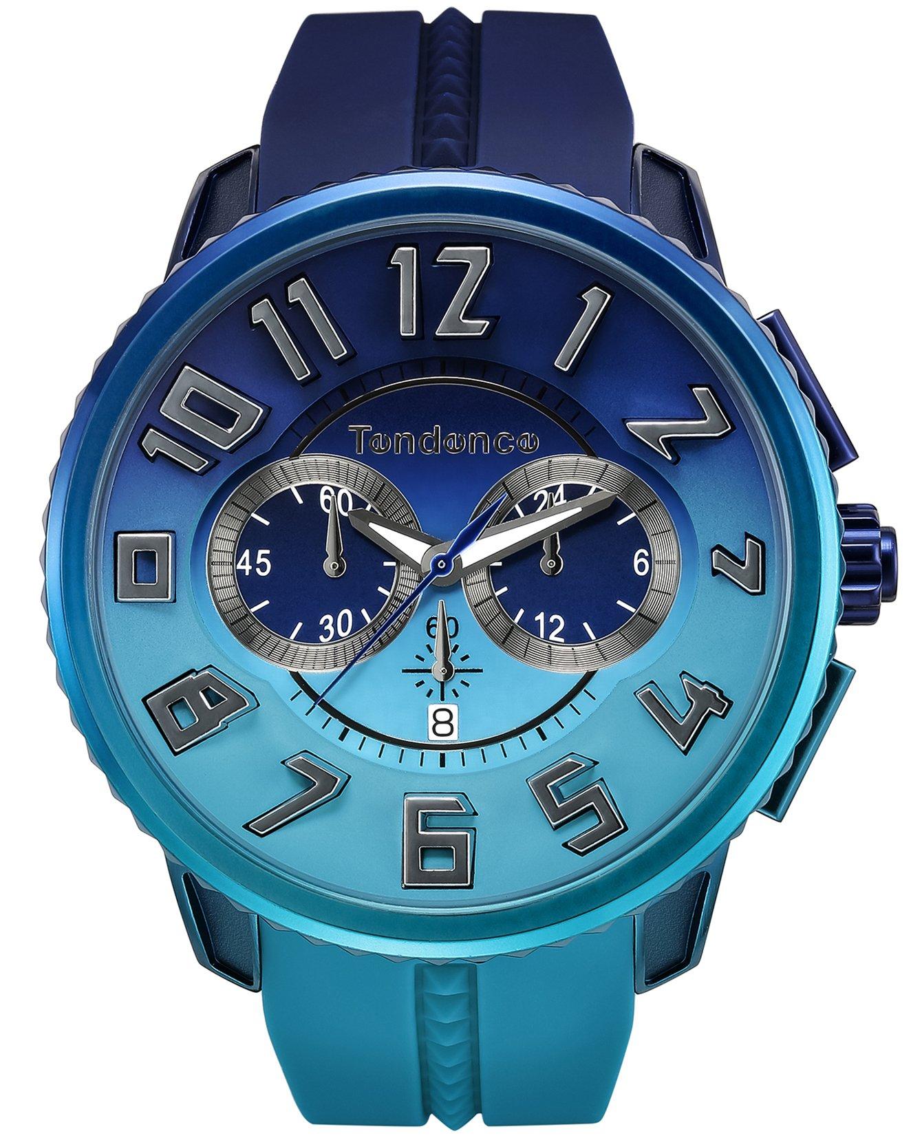 

Watch Dark Dial Aluminum Mineral Glass Quartz 51MM Watch TY146101 Regular Imported Product Blue [Tendence] Blue/Blue Men s