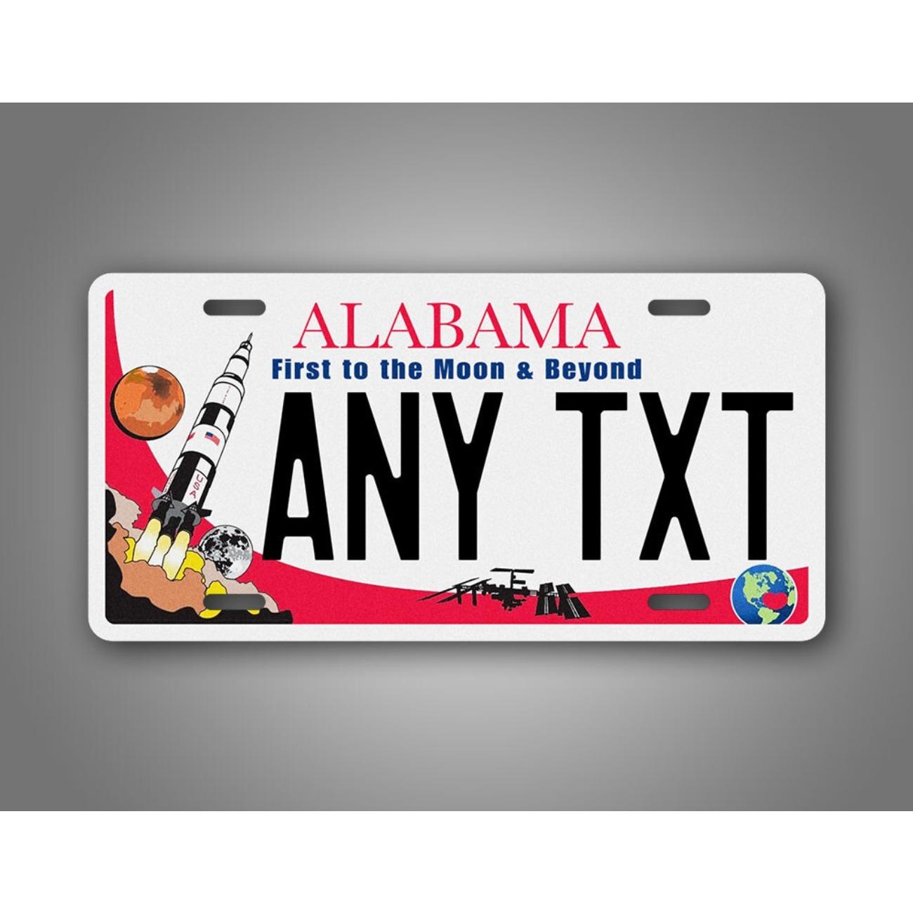 Personalized Alabama Moon Tin Sign Retro Home Decoration белый