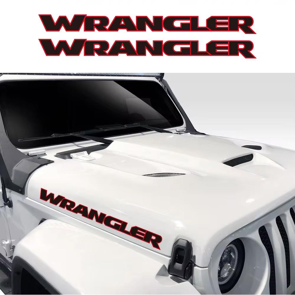 Car Hood Cover Engine Stickers For sdf1 Wrangler JK JL TJ YJ Unlimited Sahara DIY Tuning Accessories Vinyl Bonnet Decor Decals 1sdf