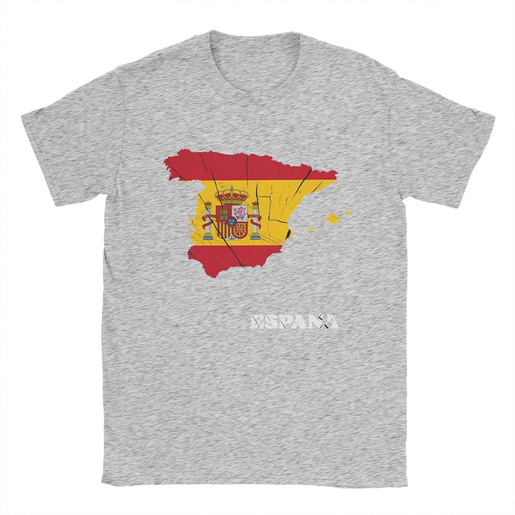 Espana Spain Flag Unisex T Shirts Spanish Vintage Tee Shirt Short Sleeve Crewneck TShirt Cotton Summer Clothing