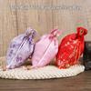 Brocade Jewelry Bag Drawstring Embroidery Pouch Gift Packaging Small Festival Flower Pattern Candy Container Pack