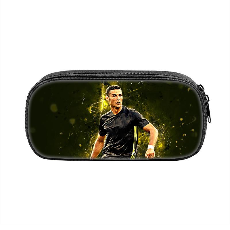 Ronaldo Astuccio per Ragazzi e Ragazze Borsa Portapenne Stella del Calcio Scatola Portapenne con Zip per Ragazzi e Ragazze Miglior Regalo Borse Cosmetiche da Donna