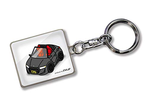 MKJP Custom Keychain Honda S660 MUGEN RA JW5 Base: White Car Color: Black