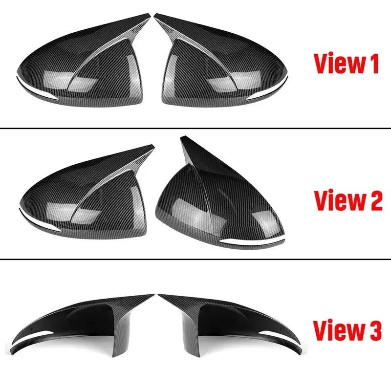 For Hyundai Sonata DN8    ABS Car Rearview Side Mirror Cover Wing Cap Exterior Door Housing Trim Adhesive Sticker