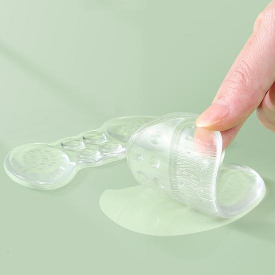 Yousheng Heel Grips Soft Silicone Cushions Heel Pads with Anti-Slip Texture Invisible Heel Pads Foot Wear for High-heeled