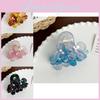 Elegant Jelly Color Floral Hair Claw Clip With Rhinestone Accents For Stylish Women