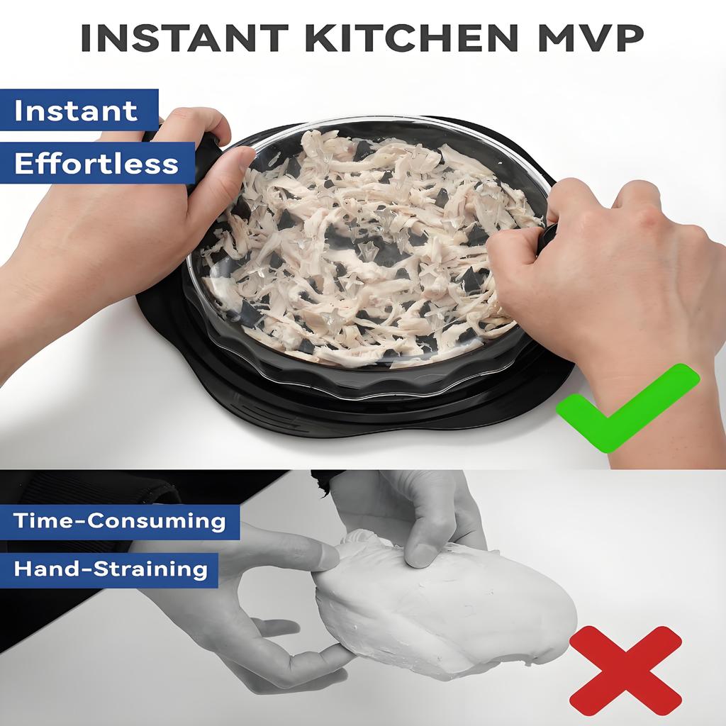 Chicken Shredder Tool Twist for Kitchen, Manual Chicken Breast Grinder Machine for Ground Food, Meat & Vegetables