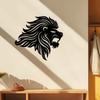 1pc Metal Lion Wall Decor Iron Art Statue 11.81 Inch for Indoor Outdoor Home Garden Living Room Bedroom Porch
