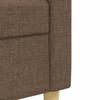 3 Piece Sofa Set with Footstool Brown Fabric