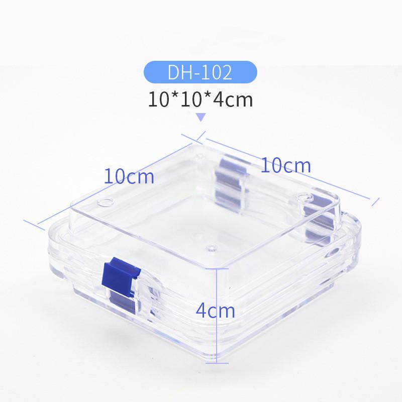 Plastic Transparent Dental Box Denture Storage Box With Film Membrane Colorful Hinge For Crown And Bridges