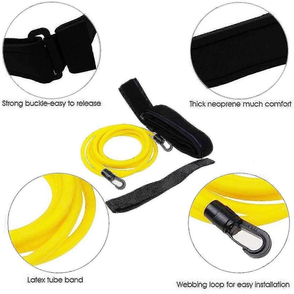 3m/ 4m Pool Swim Training Leash Durable Elastic Swim Training Belt Swim Resistance Tether Pool Swimming Elastic Rope Resistance Band for Poosnn