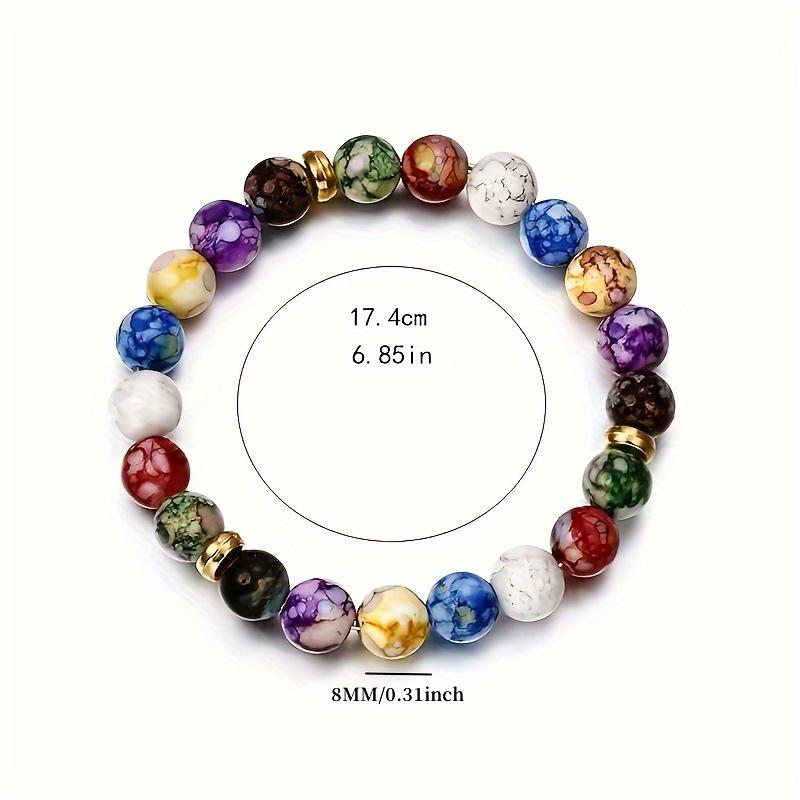 1pc Fashion Eight Planets Beaded Bracelet, Men's Natural Stone Cosmic Yoga Chakra Bracelet, Starry Galaxy Style Synthetic Stone Hand Jewelry Unisex