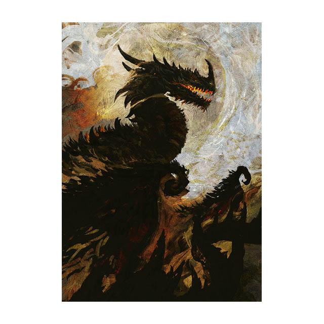 

Винтажный Мощный Западный Дракон Художественные Принты Постер Холст Картина Современное Настенное Искусство Картина Гостиная Спальня Домашний Декор 21x30cm No Framed