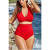 Traje de baño europeo y americano de talla grande Almohadilla para el pecho A través de 1 Bikini Gordo Hermana Dama Sexy Venta Caliente Mil Piezas Vacaciones