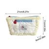 Cute Canvas Pencil Case Cute Multi Functional Large Capacity Stationery Organizer Storage Bag Student Pen Bag Makeup Bag