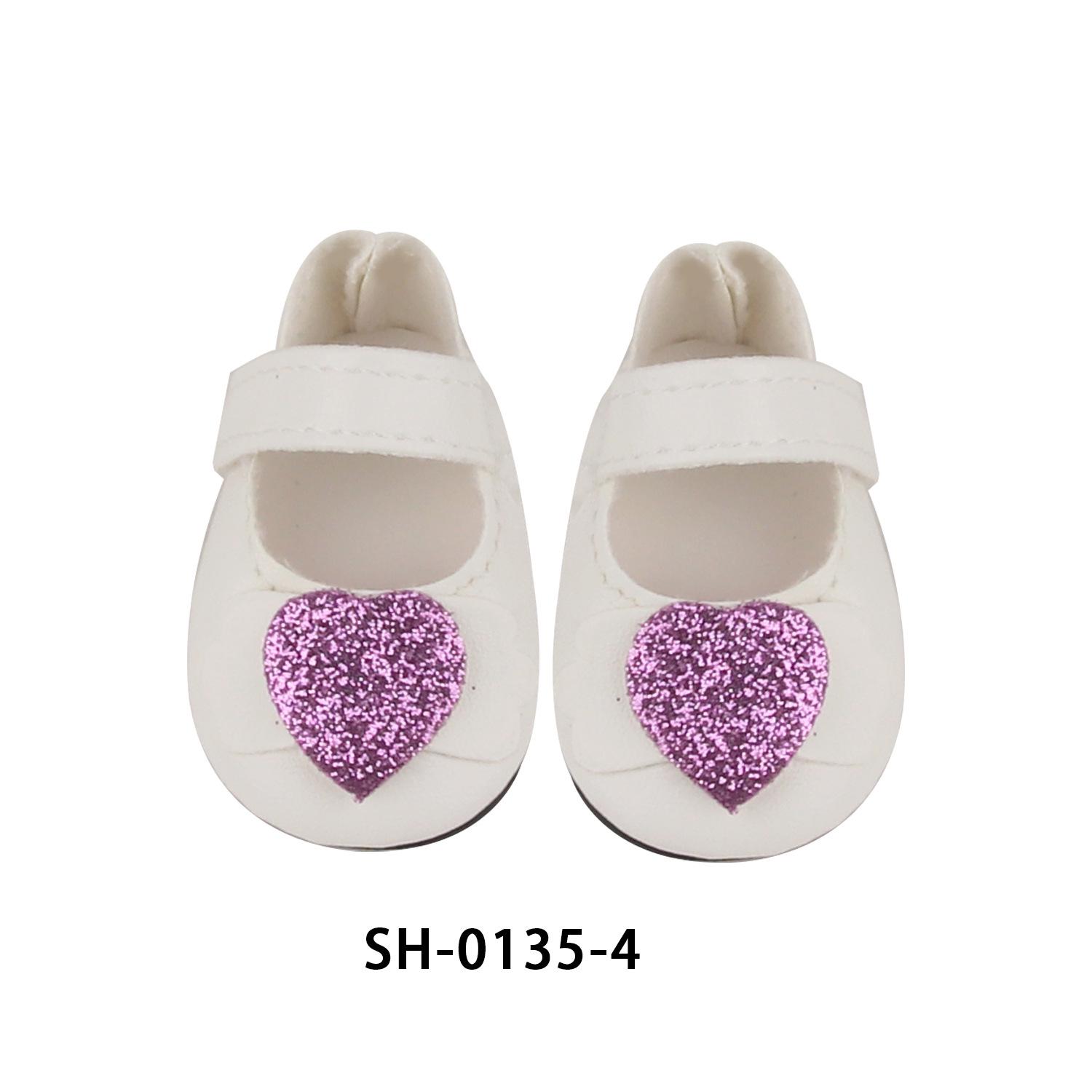 

5 см Туфли на липучке в форме сердца из кожи для 20-сантиметровых хлопковых кукол - Игрушки для кукол EXO