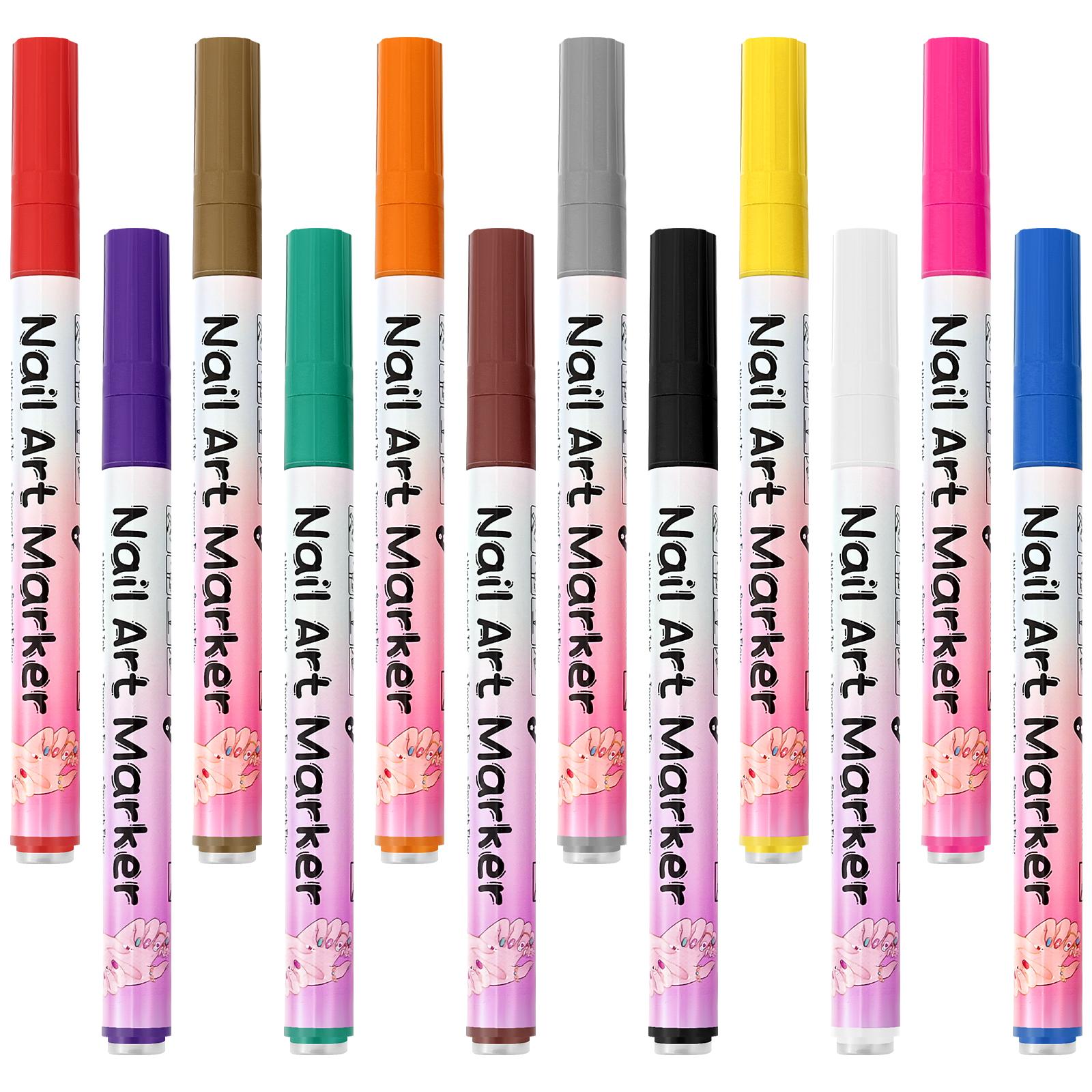 

24/12 Colours Nail Art Pen Set Doodle Pen for DIY Nail Art Painting Tool Point Graffiti Dotting Lining Pen for DIY Manicure Tool