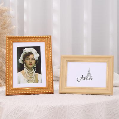 Fotorámeček v retro designu Elegantní evropský styl Sada vintage fotorámečků pro domácí a kancelářskou dekoraci Nerozbitné pro vystavení