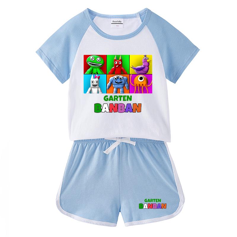 2025 Summer Kids Clothing Set: Boys & Girls Short Sleeve T-shirt & Hot Pants Two-Piece