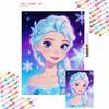 Diamonds Elsa Art Painting Kit Diamond Painting Home Decor for Adults & Beginners with Snowflakes and Magic Wand Sparkle Enchantment