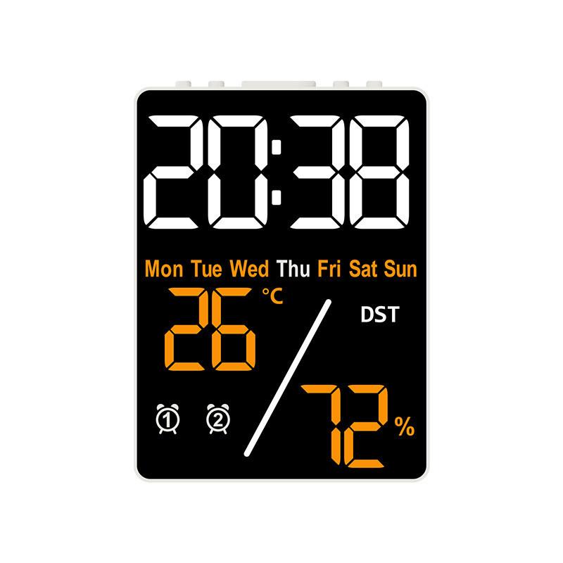 Modern Minimalist Digital Alarm Clock With Temperature And Humidity Display For Home Use